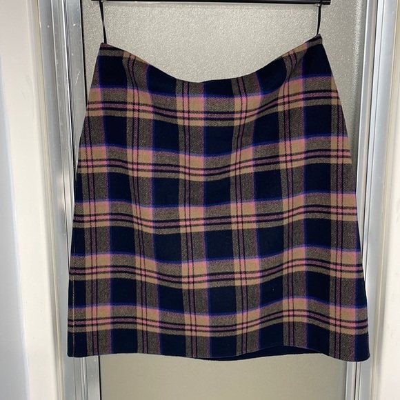 Week-end Max Mara SHORT CHEQUERED WOOL SKIRT - Picture 4 of 13
